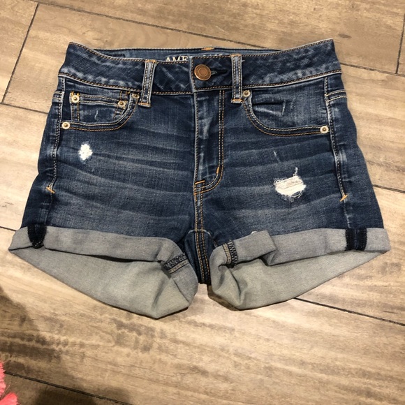 Dark wash denim shorts - Picture 1 of 2
